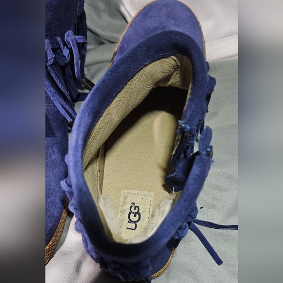 UGG Australia Shenendoah Fringe Ankle Boots Size 7.5 - Picture 10 of 14